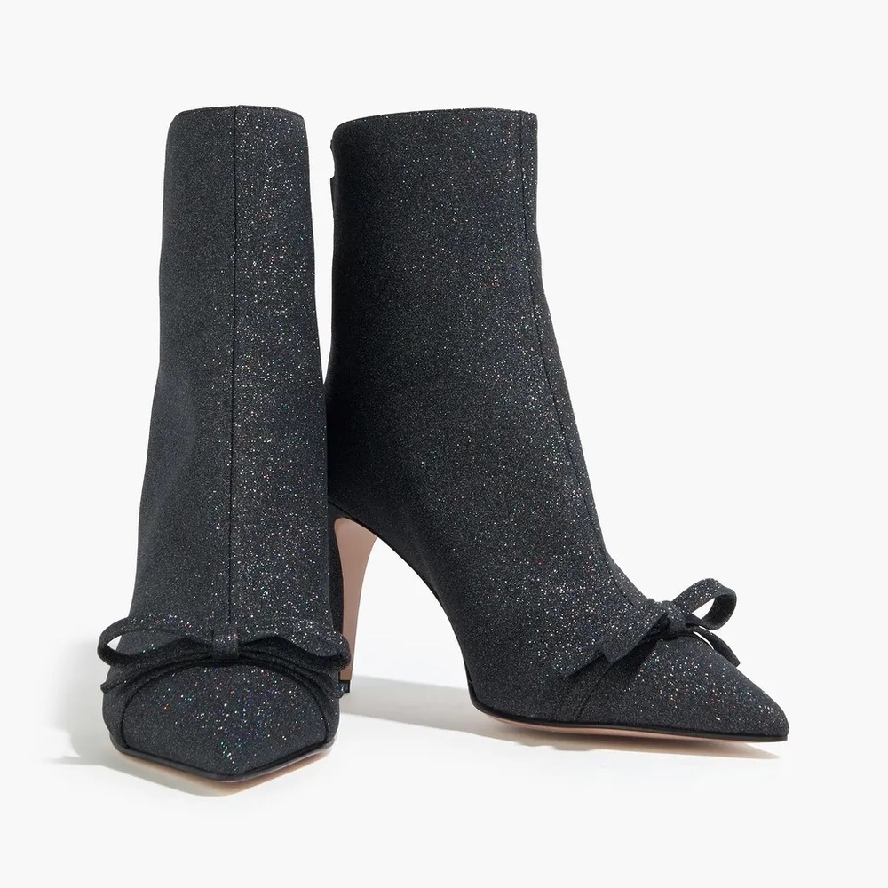 Red Valentino black glitter ankle boots size 37